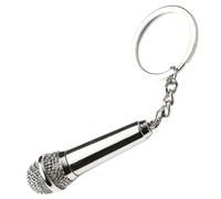 Alasum Llavero y Acabado Artesanal de Micrófono de Metal Decorativo para Bolso Textura Fina Accesorio Creativo Adecuado para Adornar Bolsos