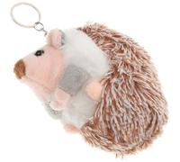 Alasum Llaveros de Erizo de Peluche Gris 10 CM Colgante Creativo de Felpa Relleno de PP Accesorio Decorativo para Mochilas y Llaves Juguete Suave Adultos