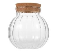 Alasum Maceta Hidropónica de Vidrio Transparente Pequeña con Tapa de Corcho, Jarrón Ecológico para Hidrocultivo de Plantas Acuáticas, Adecuado para Decoración Interior de Escritorio