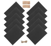 Alasum Marco de Cartón Colgante Negro con Cuerda y Clips, Rectangular, 25,60x19,00x0,08cm, para Fotos de Graduación y Exposiciones de Pintura, Montaje sin Taladro