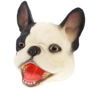 Alasum Marioneta de Mano Perro Bulldog Francés Infantil Tamaño Pequeño Vinilo Color Claro y Negro Juguete para Contar Historias y Juegos de rol Educativo