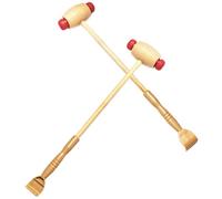 Alasum Martillos de Masaje de Madera 2piezas para Hombros y Espalda Superficie Lisa Que No Raya la Piel, Ideales para Uso en Casa y Calentamientos Deportivos