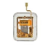 Alasum Mini Caja Musical Manivela y Carcasa Transparente de Abs, Adecuado para Fiestas y Día Madre, Diseño Compacto y Decorativo