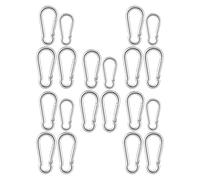 Alasum Mosquetones de Resorte de Acero Inoxidable 20 Piezas M4 M5 y M6 Gancho de Presión Resistente para Escalada Camping y Actividades al Aire Libre Cierre Seguro y Compacto para