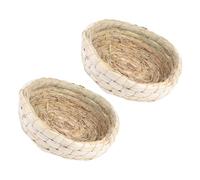 Alasum Nidos para Huevos de Paloma 2 Piezas de Plástico Color Café, Resistentes a Deformaciones, Ambiente Adecuado para Cría de Aves en Jaulas