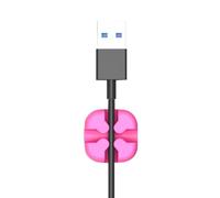 Alasum Organizador de Cables de Silicona Paquete de 5 Piezas para Escritorio, Enrollador y Protector de Cable Instalación Adhesiva para Gestión