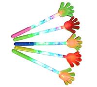 Alasum Palmas de Mano Luminosas Aplauso Ruidoso 5 Piezas de Plástico Cinco Dedos Color Aleatorio para Fiestas de Cumpleaños y Acción de Gracias