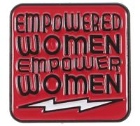 Alasum para Ropa Mujer Letras Feministas, Pin Creativo en Esmalte Rojo, Tamaño 0.9 Pulgadas, Accesorio para Bolsos y Sombreros, Adecuado para Eventos Sociales