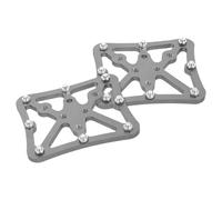 Alasum Pedales de Bicicleta de Montaña Antideslizantes de Aleación de Aluminio Tamaño Pequeño Color Titanio Par de 2 Unidades Plataforma Resistente Absorción de Impactos para