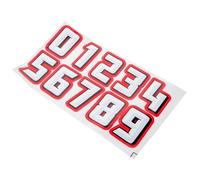 Alasum Pegatinas Numéricas Autoadhesivas Reflectantes para Cascos Deportivos, Juego de Números Grandes 0-9 de 10 Cm, Multifuncionales para Hockey, Fútbol y Sóftbol, Ideales