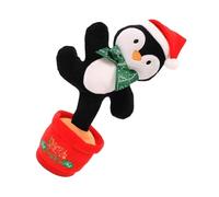 Alasum Peluche Navideño Parlante y Bailarín con Luz Decorativa Verde, Juguete Musical para Pequeños, Figura de Peluche Interactiva para Decoración de Dormitorio y Ambiente Festivo