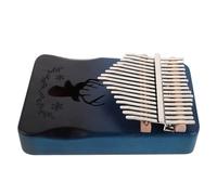 Alasum Piano de pulgar Kalimba portátil de 17 teclas, marimbas de madera, instrumentos musicales para niños, adultos, principiantes, cumpleaños, color azul