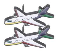 Alasum Pin de Dibujos Animados Avión de Aleación Azul 2 Piezas, Diseño Delicado y Llamativo para Accesorios Casuales y Viajes