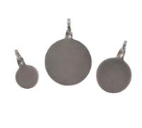 Alasum Placa de Tiro Colgante de Acero Inoxidable, 3 Piezas, 2/3/4cm | Superficie Lisa y Bordes Redondeados, Gancho y Orificio Superior, para Jardín y Campo de Tiro
