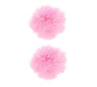 Alasum Protector para Micrófono Rosa de Felpa Artificial, Funda Antisalpicaduras Prueba de Viento, Paquete de 2 Unidades para Micrófono Profesional