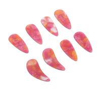 Alasum Púas de Dedo para Guzheng Chino Grandes Doble Cara, 8 Unidades Rojas Reutilizables de Plástico Ergonómicas para Interpretación y Práctica Profesional de Instrumentos de