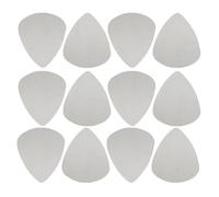Alasum Púas para Guitarra Acústica Eléctrico de Acero Inoxidable Plateado 100 Piezas Púa Metálica Borde Liso para Instrumentos Musicales Accesorio Duradero para Música Rock y Jazz
