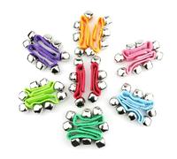 Alasum - Pulsera de sonajero, 10 Unidades, Mezcla de Colores, Juguetes de Campana, Materiales sólidos, emite un Sonido Maravilloso para niños y niñas para Bailar y Actuar