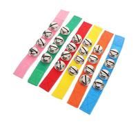 Alasum Pulseras Musicales con Campanas para Pequeños, 6 Piezas de Tela Multicolor (Azul, Rosa, Verde, Amarillo, Naranja, Rojo), Juguete Sensorial para Desarrollo Motriz y Juego Educativo