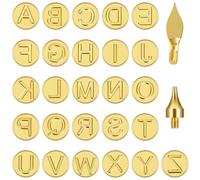 Alasum Puntas de Soldador de Cobre para Pirograbado y Tallado en Madera Letras para Escritura y Marcado, Ideales para Manualidades y Grabado Creativo