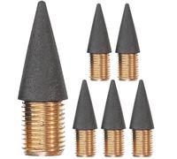 Alasum Recambios de Pluma Forever 6 Piezas Punta de Lápiz Eterna de Grafito y Aleación, sin Necesidad de Afilar, Reemplazo para Lápices sin Tinta en Oficina y Escuela Varios estilos