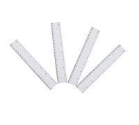 Alasum Regla Recta de Plástico de 20cm Doble Escala, Resistente y Difícil de Romper, Paquete de 4 Piezas para Biblioteca y Uso en Casa