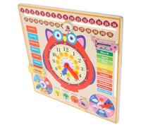 Alasum Reloj de Madera Educativo con Diseño de Búho Juguete Didáctico para Reconocimiento de Estación y Color para Aprender la Hora y Conceptos Matemáticos