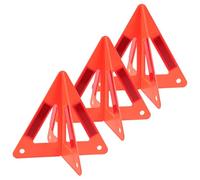 Alasum Señal de Triángulo de Emergencia Reflectante para Coche, Plástico Rojo, Estructura Estable, Paquete de 3 Piezas para Seguridad en Carretera