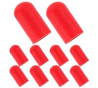 Alasum Silenciador para Baquetas de Batería de Silicona Rojo, Protección para Puntas, 10 Piezas, Instalación Sencilla y Compatible Práctica de Percusión