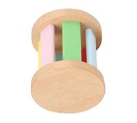 Alasum Sonajero de Madera para Ñiño 1 Pieza, Rodillo de Sonajero Educativo para Recién Nacido, Juguete Sensorial para Pequeños, Desarrollo Coordinación Mano-ojo y Habilidades Táctiles