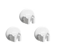 Alasum Soporte en de 3 Abs y Pared Piezas Fregona para Escoba Blanco Adhesivo sin Marcas para Organización y Almacenamiento Cocina y Baño