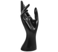 Alasum Soporte Joyerapara en Forma para Jo y de Mano de Plástico Negro, Exhibidor Estable para Anillos y Pulseras Adecuado para Comercio y Almacenamiento
