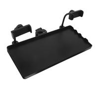 Alasum Soporte para Micrófono Abrazadera y Bandeja de Plástico Alargada, Atril Multifuncional para Partituras y Teléfono Cuello Flexible, Adecuado para Estudio, Grabación y Escenario