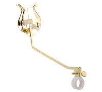 Alasum Soporte para partituras con lira para trombón, pinza para trompeta, lira de marcha, abrazadera de metal para trombón de marcha para principiantes, práctica dorada