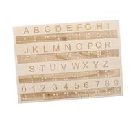 Alasum Tablero del Alfabeto Braille Máquina De Escribir Braille Portátil Regla De Aprendizaje Braille Tablero De Rastreo Reloj Parlante para Ciegos Puntos De para Ciegos De Madera