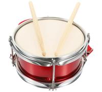 Alasum Tambores Infantiles de Metal Rojo, Instrumento de Percusión Educativo para Pequeños, Juego de Batería para Desarrollo Rítmico y Coordinación Mano-Cerebro, Juguete Musical