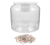 Alasum Tanque de Tortuga Transparente con Tapa, Acuario Pequeño de Plástico 40x19 Cm, Hábitat para Reptiles y Anfibios, Kit con Sustrato 400g para Observación y Cuidado en Casa o Aula