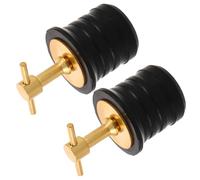 Alasum Tapón de Desagüe para Embarcaciones 125 de Latón Expansión de Goma Hermética Asa T Patrón Cruzado 2 Unidades para Kayak Yate y Barco Marino