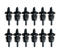 Alasum Tapones Vertedores de Vino Fáciles de Usar y Resistentes de Pvc Negro 12 para Botellas de Licor y Vino para Barra y Fiestas