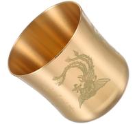 Alasum Taza de Cobre Dorada Vintage Estilo Retro para Té y Vino, Fácil de Limpiar Rebabas, Adecuado para Cumpleaños y Fiestas Temáticas Varios estilos