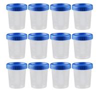 Alasum Tazas para Preparación de Muestras a Prueba de Fugas 25 de Muestreo de Plástico Pp de 120 Ml Tapa Azul y Análisis de Laboratorio