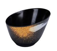 Alasum Tazón para Servir Verduras Boca Oblicua de Negra, Apilable y Resistente al Agua, Adecuado para Ensaladas en Cocina