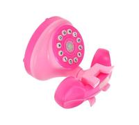 Alasum Teléfono Antiguo de Juguete Rosa Mini para Muñecas, Teléfono Vintage de Plástico sin Baterías, Accesorio Interactivo para Juegos de rol Infantiles y Fiestas de Cumpleaños