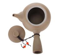 Alasum Tetera Japonesa de Cerámica Tosca Asa Ergonómica, Tetera Japonesa Clásica Marrón para Cocina y Uso Hogar, Práctica y Duradera