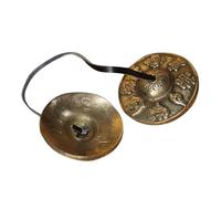 Alasum Tingsha Nepalí de Cobre Puro para Meditación y Ceremonias Religiosas, de Platillos de Percusión Tradicionales, Instrumento Musical Portátil para Yoga y Sanación, Carillones