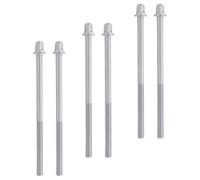 Alasum Tornillos Largos de Hierro Plateado para Batería Jazz, Varillas de Tensión de 11 Cm, Kit de 6 Piezas para Herrajes de Montaje y Accesorios de Percusión Profesional