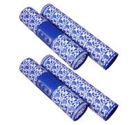 Alasum Tubo Telescópico para Transporte de Pinturas y Caligrafía Diseño Tradicional Azul y Blanco, de Papel Ajustable y Seguro para Envío, Paquete de 2 Unidades