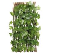 Alasum Valla de Hojas Artificiales Verdes, Seto Simulacro Extensible 0.4 M, Red Decorativa para Jardín, Terraza y Patio, Protección de Privacidad Resistente Decoloración