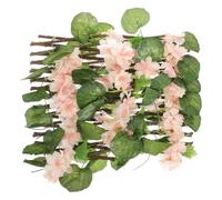 Alasum Valla Decorativa Extensible para Jardín Exterior Flores Artificiales Rosas, Enrejado de Privacidad Resistente Intemperie, Pantalla para Balcón y Terraza, Protección Solar