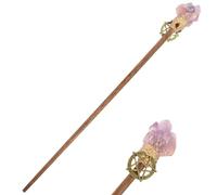 Alasum Varita Mágica de Cristales Naturales Fragmentos Incrustados Bastón Ligero para Cosplay Infantil y Fiestas de Halloween Accesorio Decorativo y Juguete para Manualidades